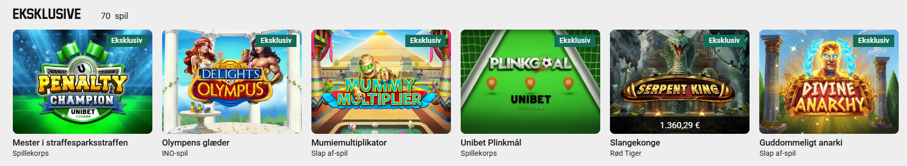 Unibet Casino slots online in Denmark, play slot machines at Uni bet casino website